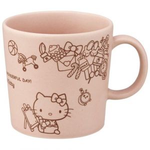 Skater CHMG30-A Mino Ware Mug, 9.4 FL oz (290 ML), Ceramic, Soup Cup, Hello Kitty Sanrio