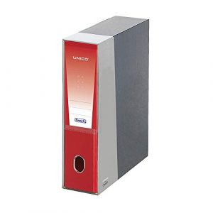 Favorit Classeur de documents unique avec &eacute;tui, 1 pi&egrave;ce, format int&eacute;rieur 23 x 30 cm, dos 8 cm, rouge