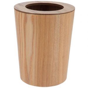 Tendance Poubelle bois facon chene 9l - bois naturel