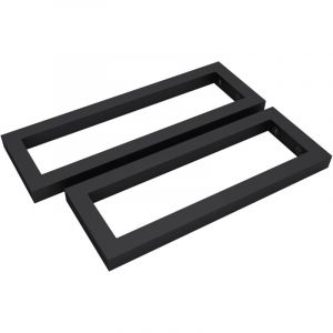 Mai & Mai &Eacute;querre de Fixation en Inox Noir 2 Pi&egrave;ces Support pour &Eacute;tag&egrave;re Mural Robuste WH1 35cm
