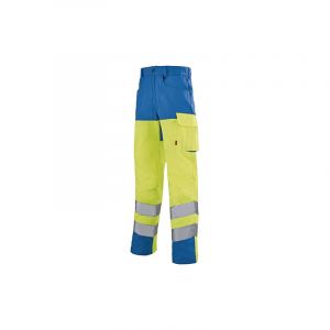 Lafont Pantalon work vision 2 iris jaune fluo/azurin T0-XS LA-1HVNXCP-6-592-0 - Jaune fluo