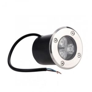 Image de Ecolife Spot Encastrable de sol LED - 3X1W - Bridgelux - 220V ø72mm Blanc Froid 6000 - 6500K