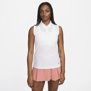 Image de Nike Polo de golf sans manches Dri-FIT Victory pour Femme - Blanc - Taille M - Female