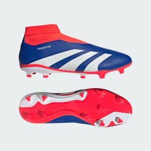 Adidas Mixte Predator League Laceless Football Boots Firm Ground Chaussures, Lucid Blue/Cloud White/Solar Red, 44 2/3 EU