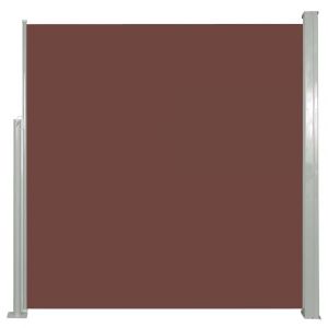 Auvent paravent store brise-vue latéral rétractable de patio jardin terrasse balcon protection visuelle écran 140 x 300 cm marron 02_0007090