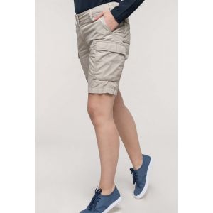 Kariban Pack 25 Bermuda leger multipoches femme Beige K756 - Taille 10 UK (36)