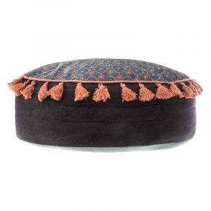 Image de Atmosp ra Coussin de Sol Bleu foncé D 45 x H 16 cm Collection Terre sauvage