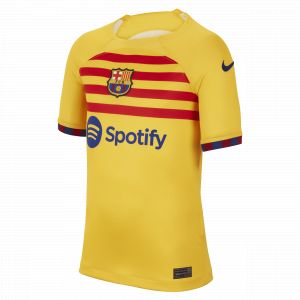 Image de Nike Maillot de football Dri-FIT FC Barcelona 2023/24 Stadium 4e tenue pour enfant plus &acirc;g&eacute; - Jaune - Taille XS - Unisex