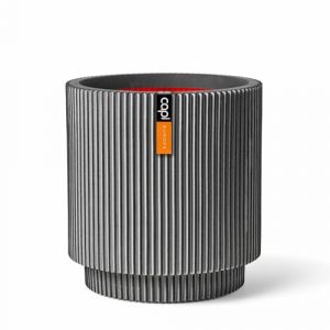 Capi Europe - Vase Cylindre Groove NL - 35x38 - Anthracite