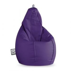 Happers - Pouf Poire Similicuir Indoor Lilas xl