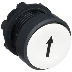 Image de Schneider Electric ZB5AA334 Harmony Blanc T&ecirc;te de Bouton Poussoir, Fl&egrave;che Haute, 22 mm Diam&egrave;tre de Fixation