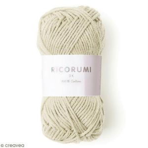 Rico Design Fil à crocheter en coton - Ricorumi - Ecru - 25 g