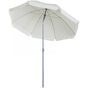 Outsunny Parasol inclinable octogonal de jardin Ø 2,2 x 2,3 H m métal polyester crème 39CW 220x220x230cm Crème