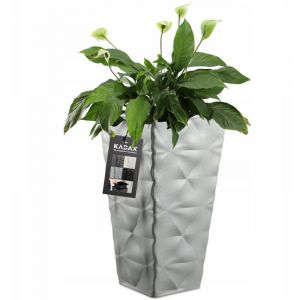 Kadax - Pot de Fleurs Pot de Fleur avec Insert Jardin Gris 56cm