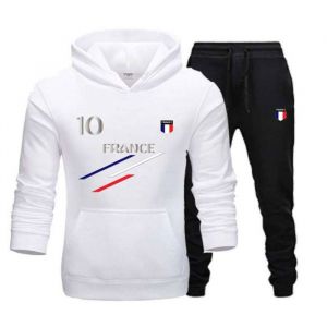 Jogging France Enfant Blanc (Taille 3/4 Ans,Couleur Blanc)