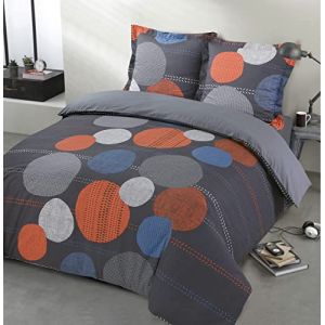 Vision Housse de Couette Fuzzy - 240x220cm avec 2 taies d'oreiller - 100% Coton
