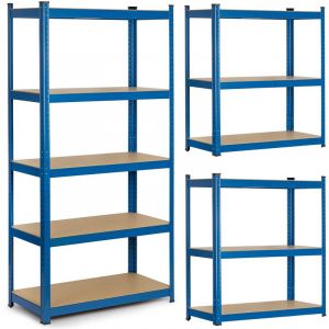 Humberg 4845 Étagère pour Charges Lourdes avec 5 tablettes en MDF 180 x 90 x 30 cm Bleu
