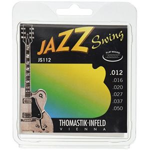 Thomastik Cordes Guitare électriques Jazz Swing Series Nickel Flat Wound Jeu JS112 Medium Light .012-.050w