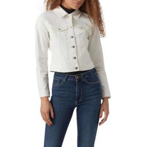 Vero Moda VMLUNA LS Slim DNM Jacket Mix GA Noos Veste en Jean, Cloud Dancer, XS Femme