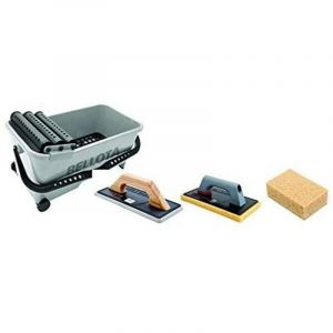 Bellota 58003KIT - Kit Bac de Nettoyage Professionnel avec Accessoires pour Travaux de Carrelage - Comprend 1 Taloche en Caoutchouc Mixte 5898B, 1 Taloche avec Eponge 5888 et 1 Eponge CS21875