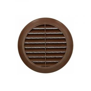 Grille de ventilation 125 mm Ronde Marron Grille à Lamelles Raccord de Tuyau en Plastique Protection Contre les Insectes - Kotarbau