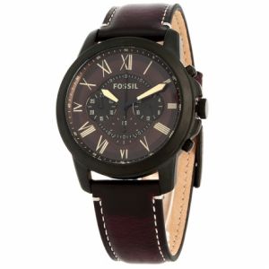 Image de Fossil FS5088 - Montre pour homme avec bracelet en cuir