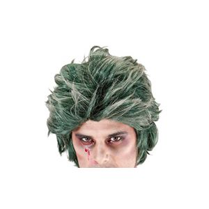 Widmann Perruque Zombie Verte pour Hommes, Vert,