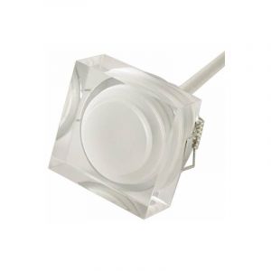 Spot LED encastrable 1W cristal Carr&eacute; - Bleu