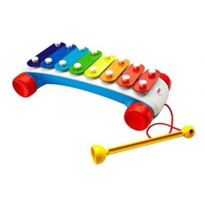 Fisher-Price Xylophone a roulettes 8 touches arc-en-ciel - Jouet musical 18 m+