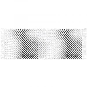 Gelco Tapis de bain dash 45x120 blancnoir - blanc/noir