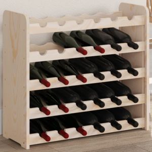 VidaXL Casier à vin 67,5x25x60 cm Bois de pin massif