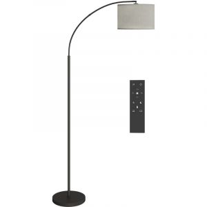 Homcom Lampadaire LED dimmable H.180 cm avec télécommande abat-jour réglable 11 température couleurs et niveaux de luminosité noir