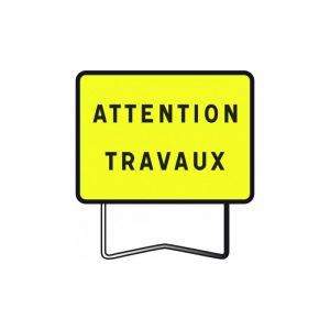 Panneaux en acier galvanis&eacute; kc1 panneau kc1 800 x 600 mm "attention travaux" cl t1 1 pi&egrave;ce(s) - nadia