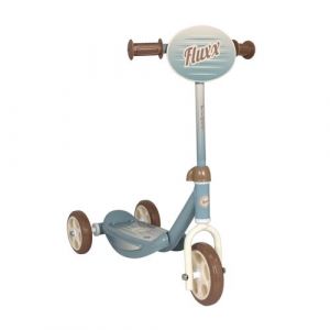 Fluxx - Trottinette 3 roues EASY pour les enfants d&egrave;s 2 ans - Bleu Vintage