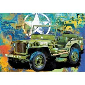 Eurographics Puzzle 550 pièces : Boîte metallique : Jeep Militaire