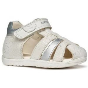 Geox B&eacute;b&eacute; Fille B Sandal MACCHIA GIR, White/Silver, 21 EU