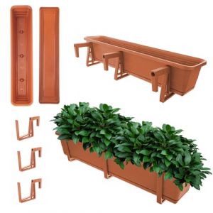 Pot de fleurs pour balcon, support de 80 cm, balustrade de balcon - Kadax