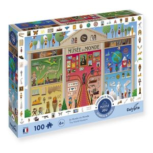 Sentosphère Puzzle – 100 pièces – Le Musée du Monde – Cherche et Trouve - Création – Coffret créatif avec Jeu d'observation pour Enfants à partir de 6 Ans – 7507