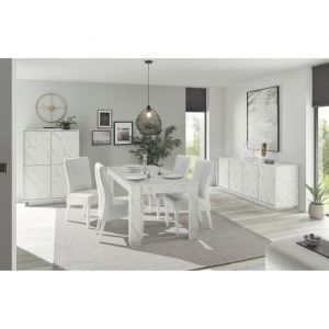 Chaise URBAN simili-cuir Blanc - PRICE FACTORY - Contemporain - Design - Intérieur