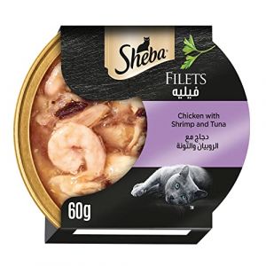 Sheba Dômes Filets fins 16 x 60 g - poulet, crevettes