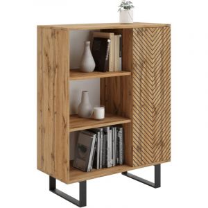 Biblioth&egrave;que Fondi pieds m&eacute;tal