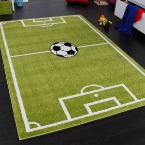 Paco Home - Tapis Chambre d'Enfant Tapis de Jeux Terrain De Football Vert 240x320 cm