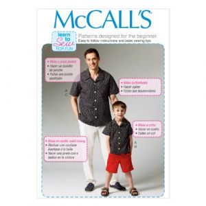 McCall's Patterns MC6972 Patron de Chemise, Short et Pantalon pour Homme et garçon Tailles S 34-36 / M 38-40 / L 42-44 / XL 46-48