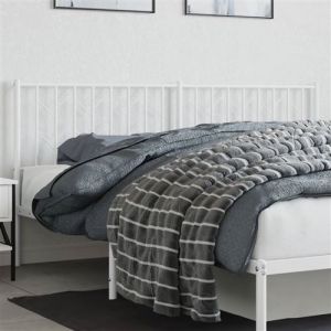 VidaXL Tête de lit métal blanc 180 cm