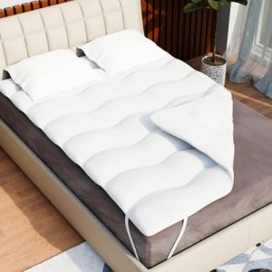 CATAVANA - Surmatelas Nuage - 140x200 cm - Hypoallergénique, Respirant, Anti-Acariens, Idéal Matelas 2 Places