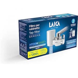 Laica SISTEMA DE FILTRACIÓN PARA EL GRIFO MODELO GENOVA DURACIÓN: 1.200 LITROS 2 POSICIONES: 1-FILTRADA 1- NO FILTRADA (FILTRA METALES PESADOS - METAL STOP)