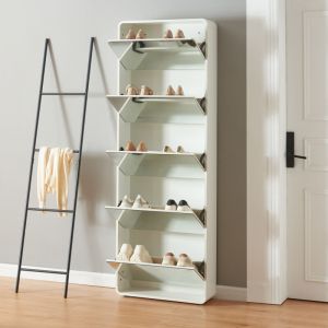 Meuble à chaussures Aure 180 x 63 x 24 cm blanc