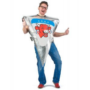 Déguisement portion Vache qui rit adulte - Couleur Blanc - Taille Taille Unique