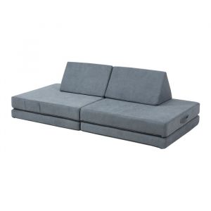 [en.casa] - Canapé de jeu de 5 pièces Norhulta velours côtelé 150 x 66 x 46 cm gris