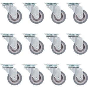 VidaXL 96 pcs Roulettes pivotantes 50 mm